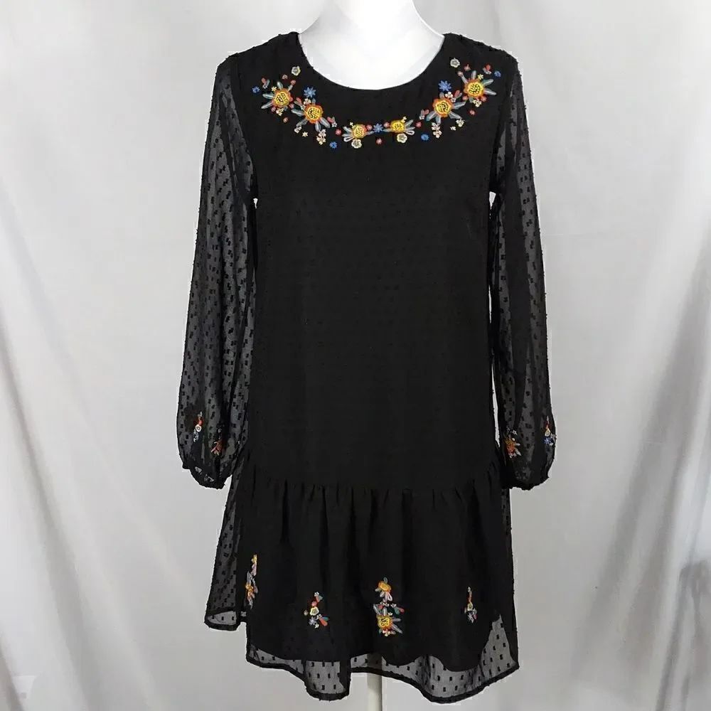 Japna Embroidered Smock Dress 